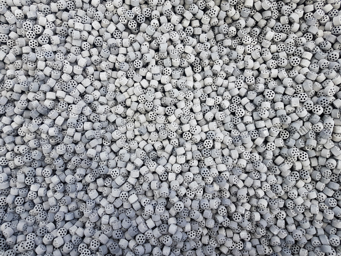 image of thousands of Pellets representing synthetic zeolites